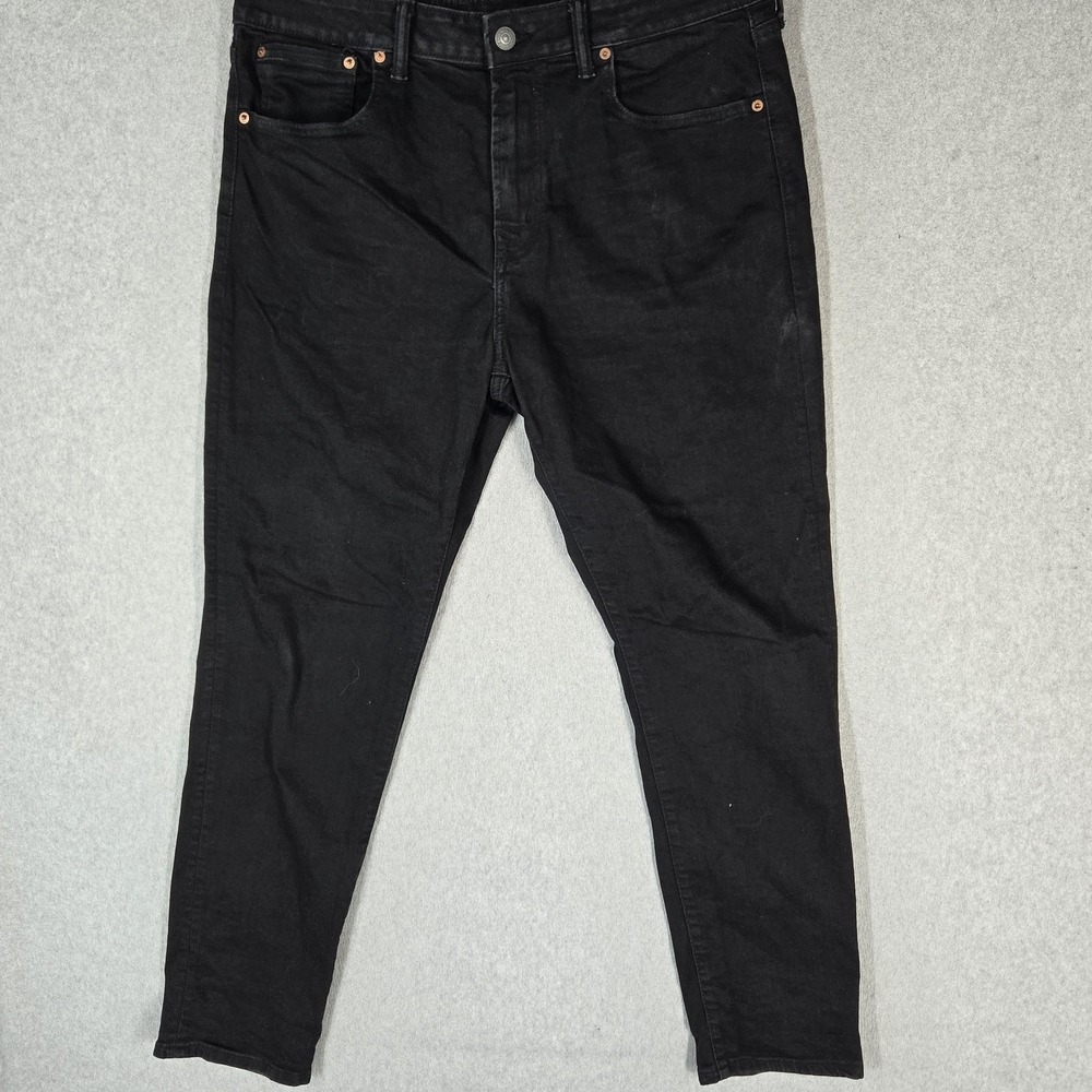 American Eagle Men Jeans 36X32 Black Denim AIRFLEX Athletic Fit 30" Inseam
